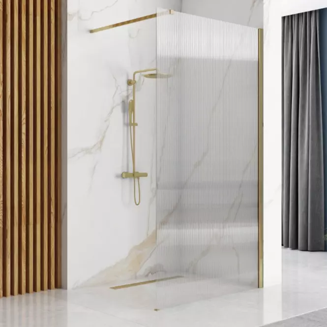 Sprchová stena Walk-in Aero Intimo Rea K4126 100x200 gold brush