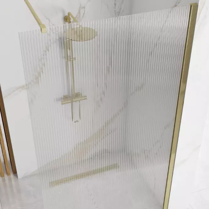 Sprchová stena Walk-in Aero Intimo Rea K4127 120x200 gold brush