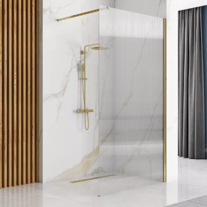 Sprchová stena Walk-in Aero Intimo Rea K4127 120x200 gold brush