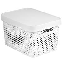 Plastový úložný box s vekom  Infinity 17l 229153 biely