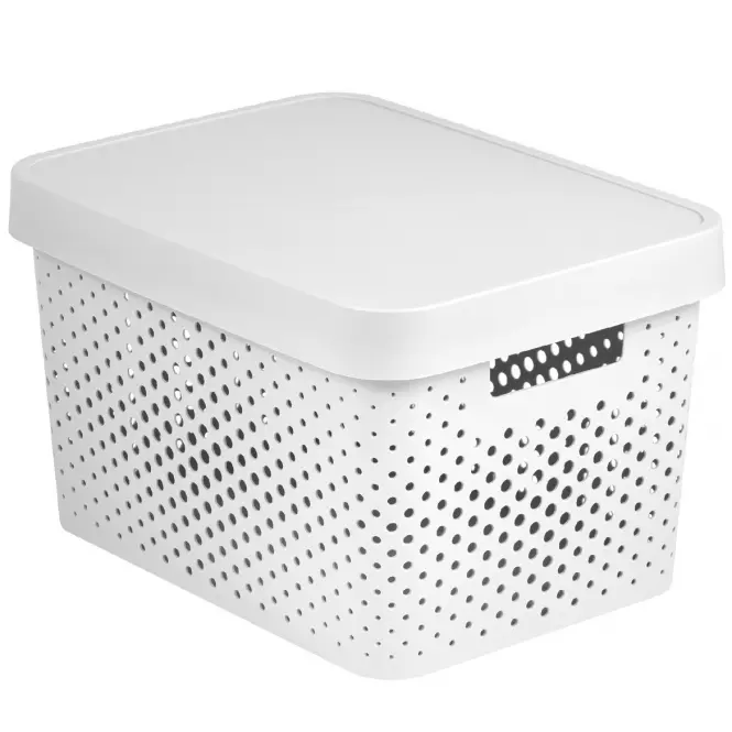 Plastový úložný box s vekom  Infinity 17l 229153 biely