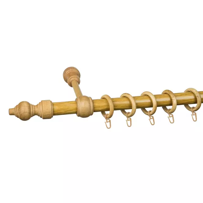 Záclonová tyč FI28mm 200cm Svetlý dub