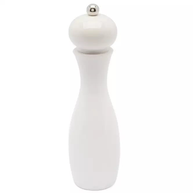 Ručný mlynček na korenie biely 18cm pvc box