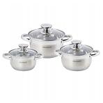 Komplet hrncov 6 ks (1,1 l, 1,7 l, 2,4 l)