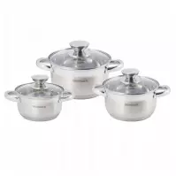 Komplet hrncov 6 ks. (1.1l. 1.7l. 2.4l)