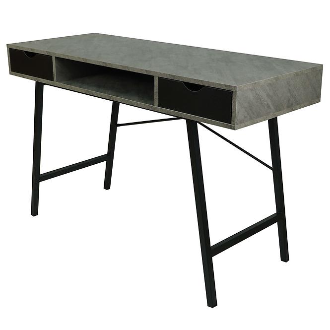 Pracovný Stôl Kobe čierny/betón