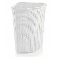 Kôš Katex rohový 52l rattan /biela/ 402x402x58
