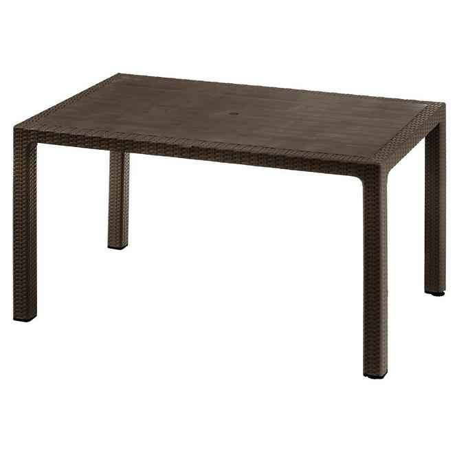 Plastový stôl Infinitty 147x88 cm hnedá