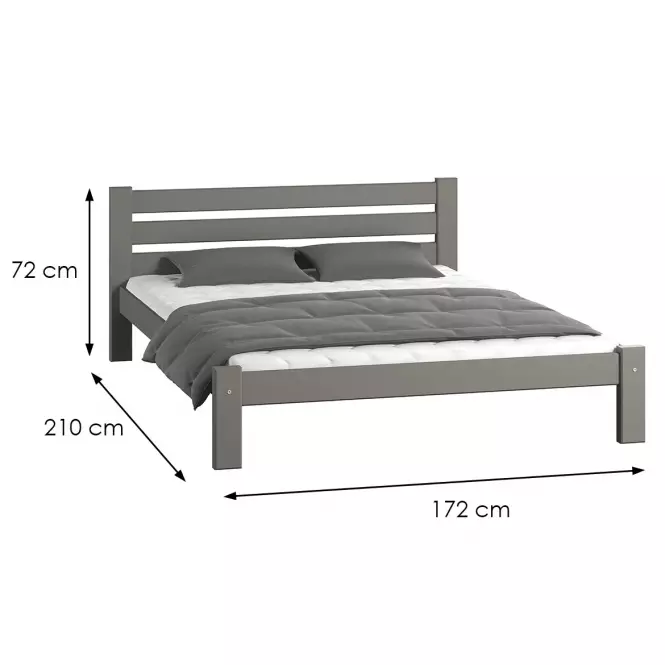 Posteľ  Adek 160 sivá,2
