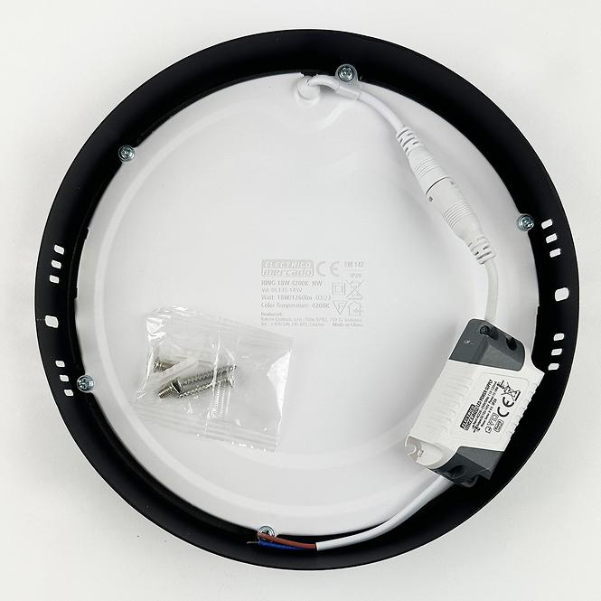 45BC PANEL LED RING 24W 4200K OKRĄGŁY ANTRACYT