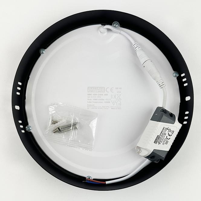 Stropnica LED RING 24W 4200K okrúhla antracit
