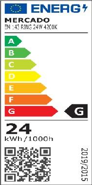 Stropnica LED RING 24W 4200K okrúhla antracit