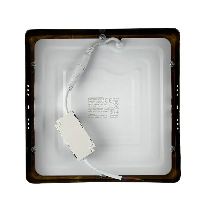 Stropné svietidlo LED BLOCK 18W 4200K štvorec satén,5