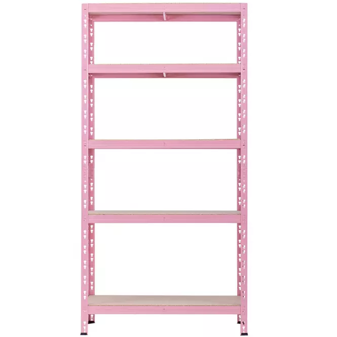 Kovový regál RNDU30-5 ružový 180x90x30cm - 5 polic/175kg