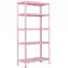 Kovový regál RNDU30-5 ružový 180x90x30cm - 5 polic/175kg,2
