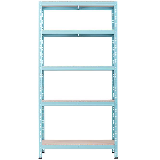 Kovový regál RNDU30-5 modrý 180x90x30cm -5 polic/175kg