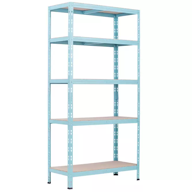 Kovový regál RNDU30-5 modrý 180x90x30cm -5 polic/175kg