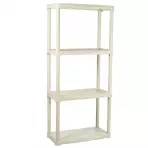 Regál plastový T60/4E ecru 133x60x30 cm – 4 police/20kg