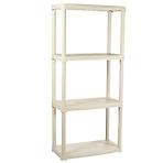 Regál plastový T60/4E ecru 133x60x30 cm – 4 police/20kg