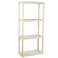 Regál plastový T60/4E ecru 133x60x30 cm – 4 police/20kg