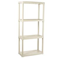 Regál plastový T60/4E ecru 133x60x30 cm – 4 police/20kg
