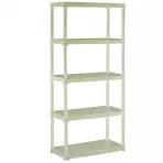 Regál plastový T80/5E ecru 176x80x40cm – 5 políc/30kg