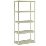 Regál plastový T80/5E ecru 176x80x40cm – 5 políc/30kg