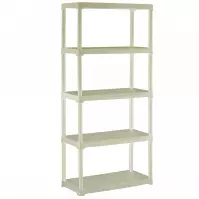 Regál plastový T80/5E ecru 176x80x40cm – 5 políc/30kg