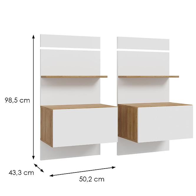 Nočný stolík Whiteheaven LNBK211STB-M604 2 kusy,5