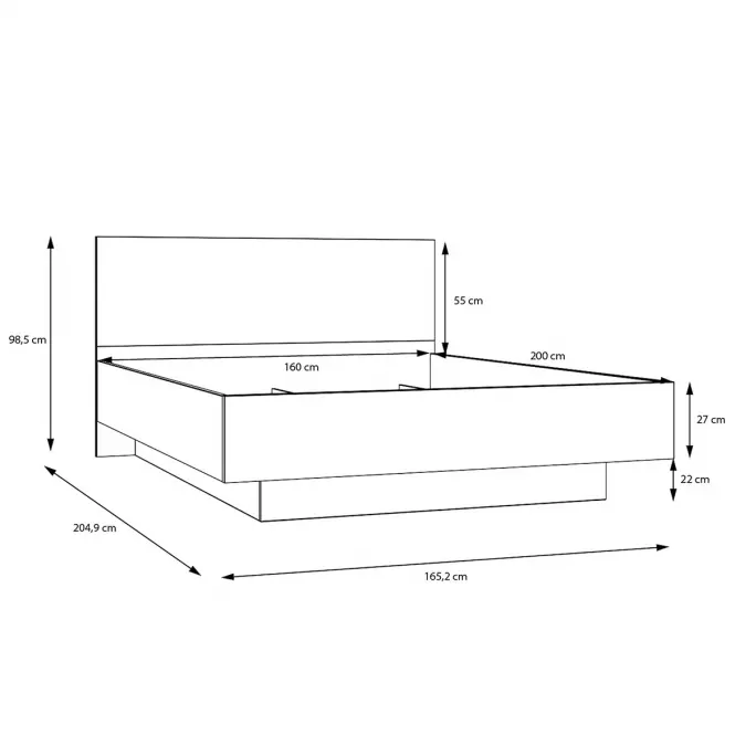 Posteľ Whiteheaven 160x200 LNBL4162-D85,6