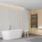 Kúpeľňový radiátor Łezka 3D Ł3D 29/50 čierna 1580x540,6