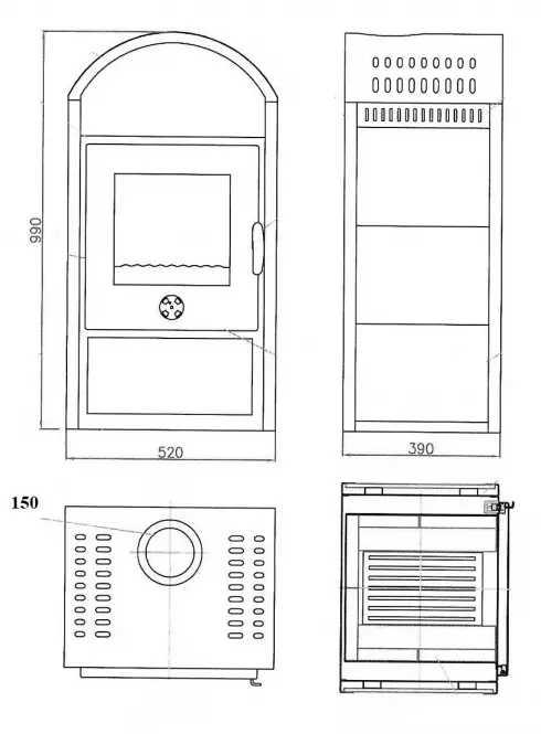 Krbové kachle ATINA 6,5 kW