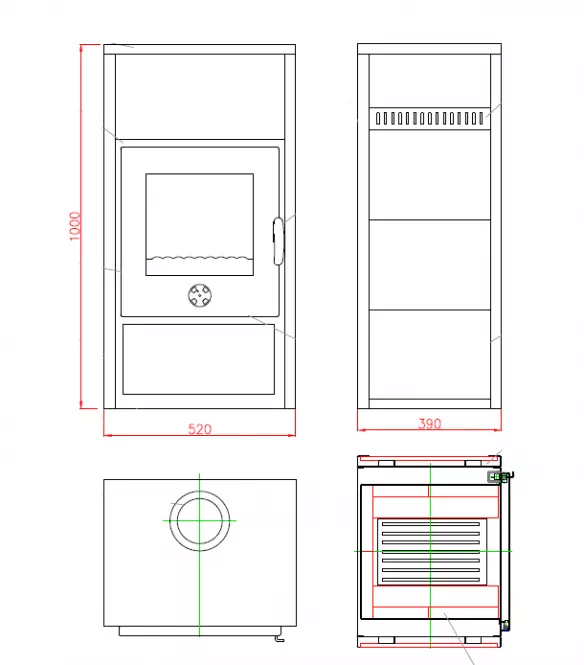 Krbové kachle  NAPOLI 6,5 kW