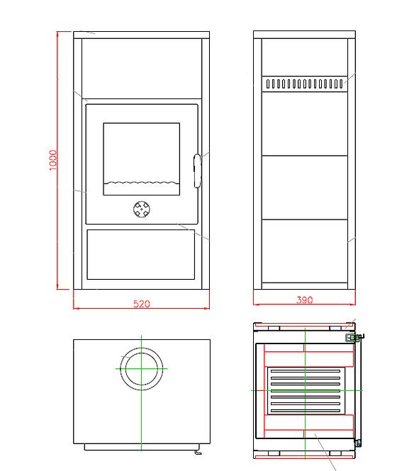 Krbové kachle  NAPOLI 6,5 kW
