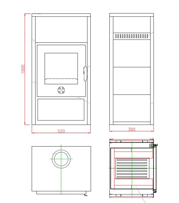 Krbové kachle  NAPOLI 6,5 kW,3