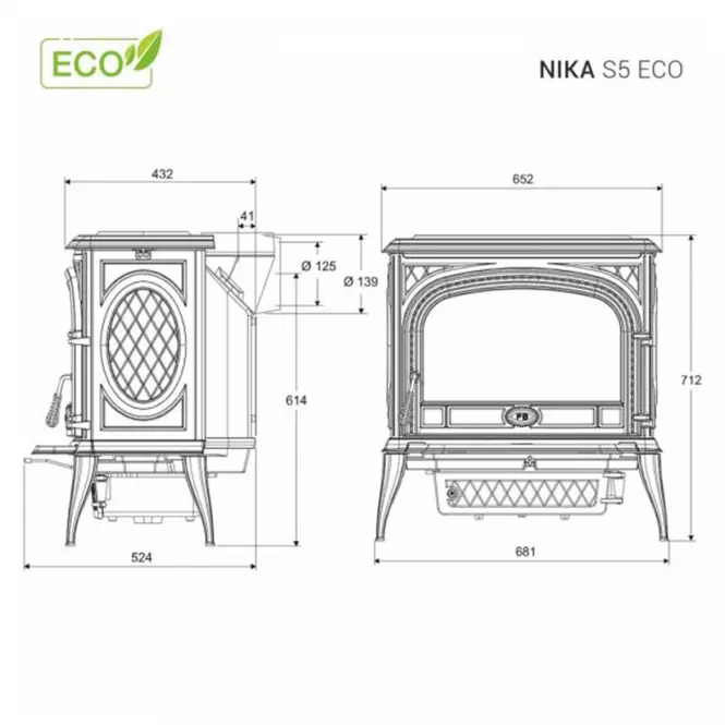 Krbové kachle Premium NIKA 11.3kW Eco