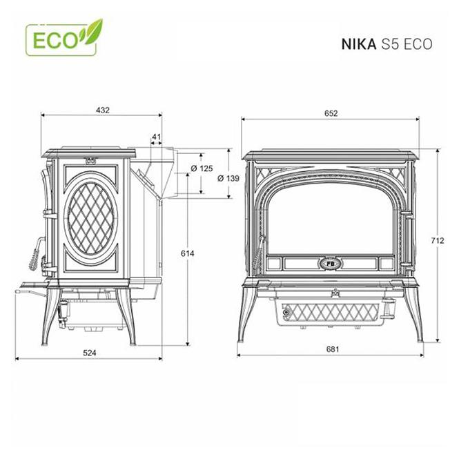Krbové kachle Premium NIKA 11.3kW Eco,5