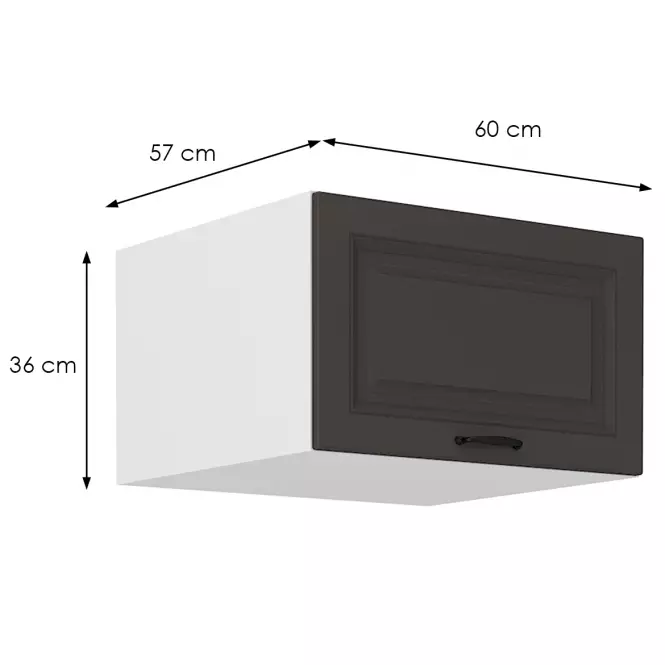 Kuchynská skrinka Stilo grafit matná/biela 60 Nagu-36 1F