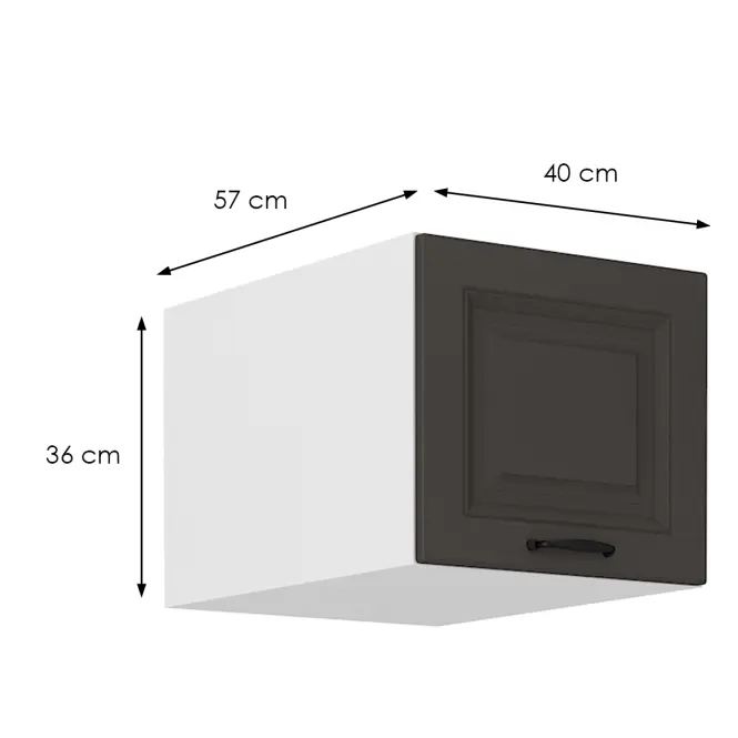 Kuchynská skrinka Stilo grafit matná/biela 40 Nagu-36 1F,2