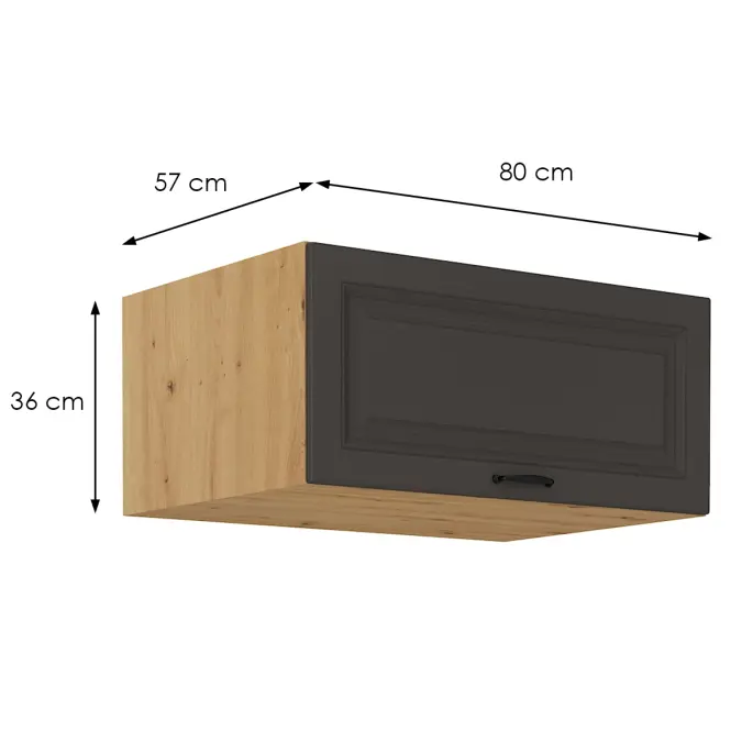 Kuchynská skrinka Stilo grafit matná/artisan 80 Nagu-36 1F,2