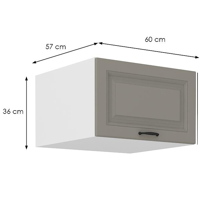Kuchynská skrinka Stilo claygrey/biela 60 Nagu-36 1F,2
