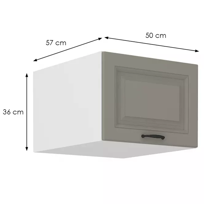 Kuchynská skrinka Stilo claygrey/biela 50 Nagu-36 1F
