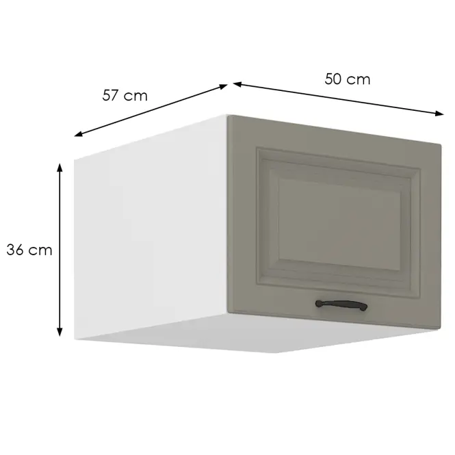 Kuchynská skrinka Stilo claygrey/biela 50 Nagu-36 1F,2