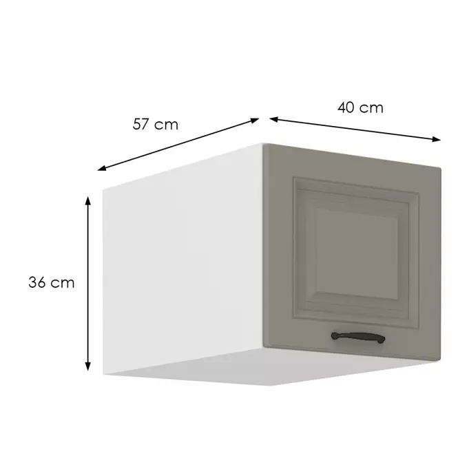 Kuchynská skrinka Stilo claygrey/biela 40 Nagu-36 1F