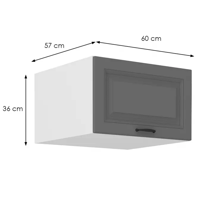 Kuchynská skrinka Stilo dustgrey/biela 60 Nagu-36 1F