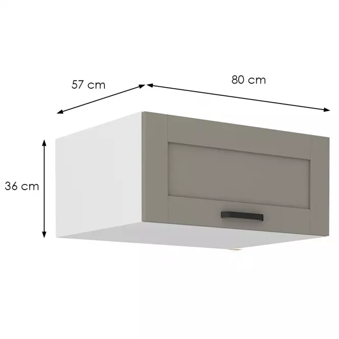 Kuchynská skrinka Luna claygrey/biela 80 Nagu-36 1F