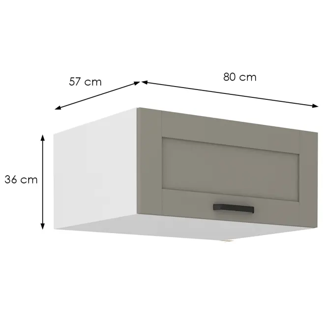 Kuchynská skrinka Luna claygrey/biela 80 Nagu-36 1F,2