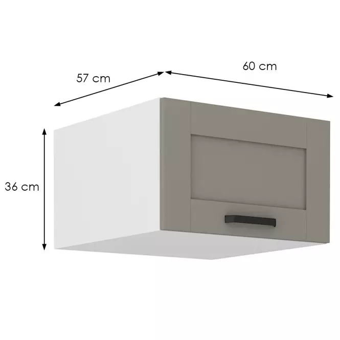 Kuchynská skrinka Luna claygrey/biela 60 Nagu-36 1F,2