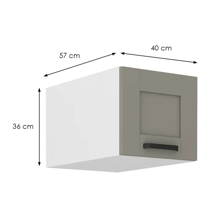 Kuchynská skrinka Luna claygrey/biela 40 Nagu-36 1F,2