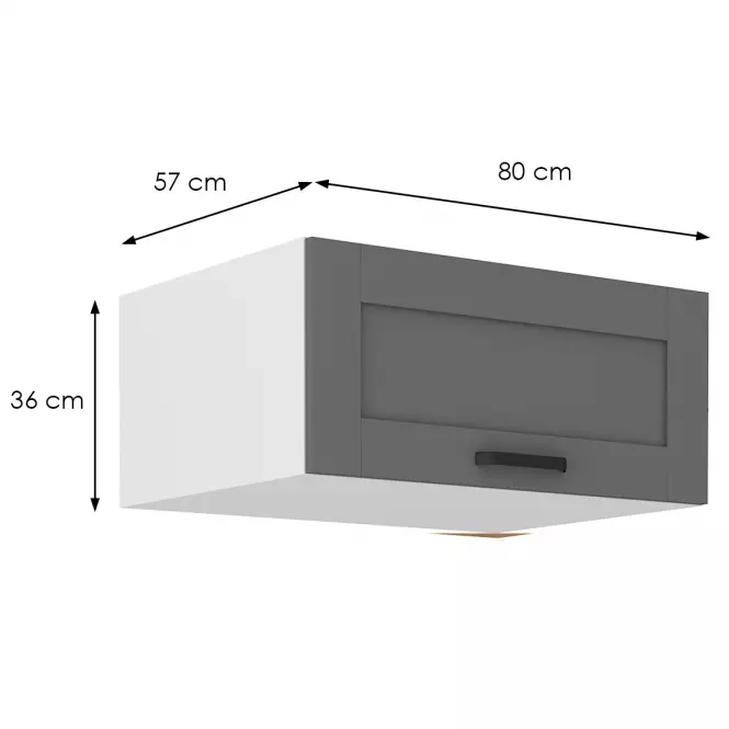 Kuchynská skrinka Luna dustgrey/biela 80 Nagu-36 1F